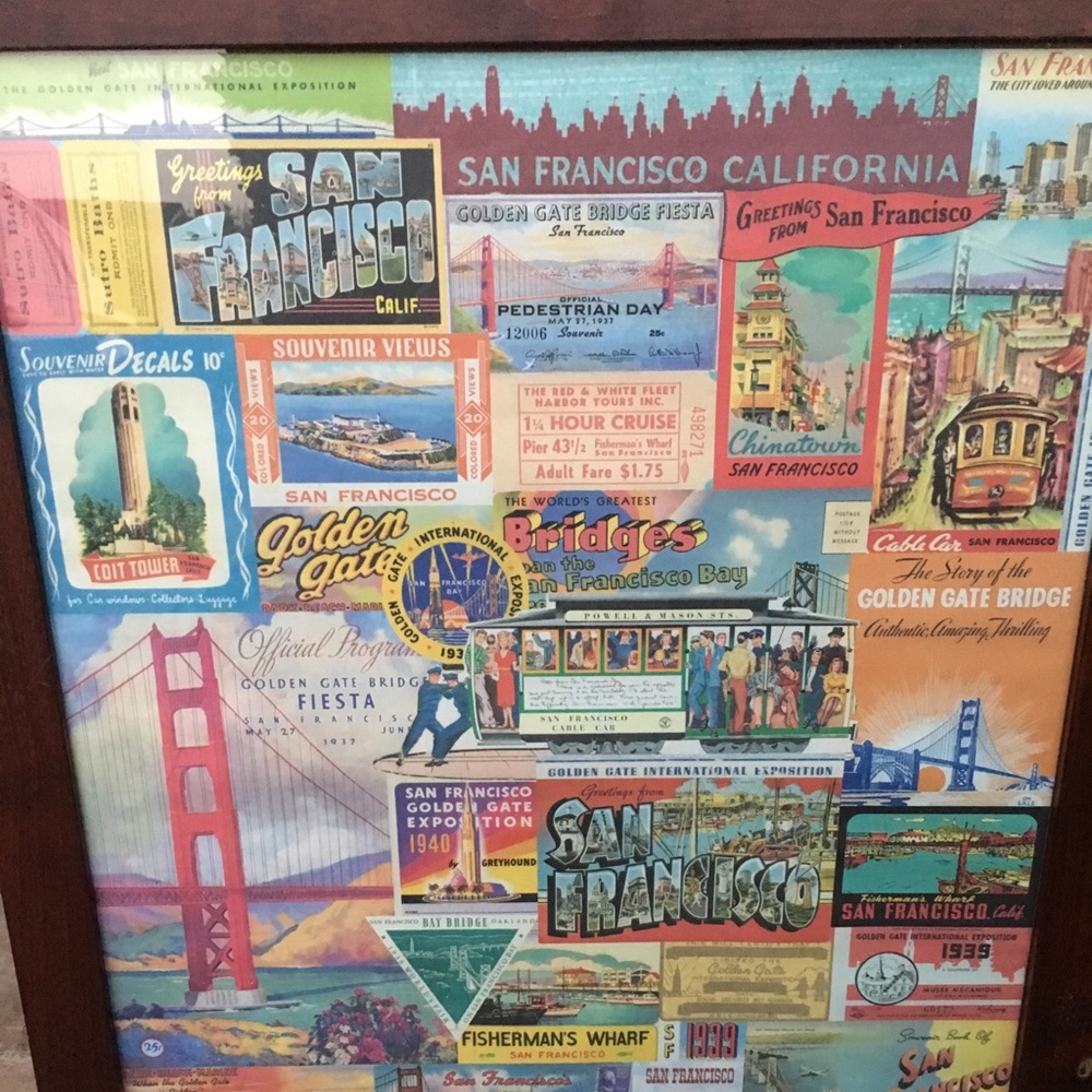 San Francisco framed mural/poster